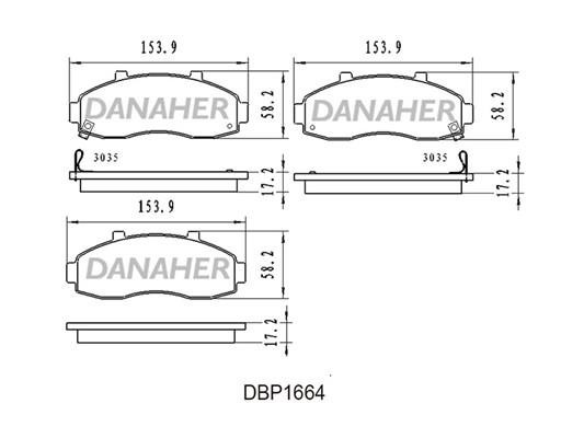 Danaher DBP1664 Тормозные колодки дисковые, комплект DBP1664: Отличная цена - Купить в Польше на 2407.PL!