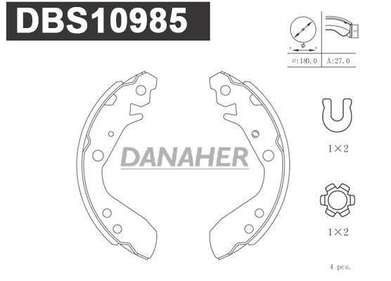Danaher DBS10985 Szczęki hamulcowe, zestaw DBS10985: Atrakcyjna cena w Polsce na 2407.PL - Zamów teraz!