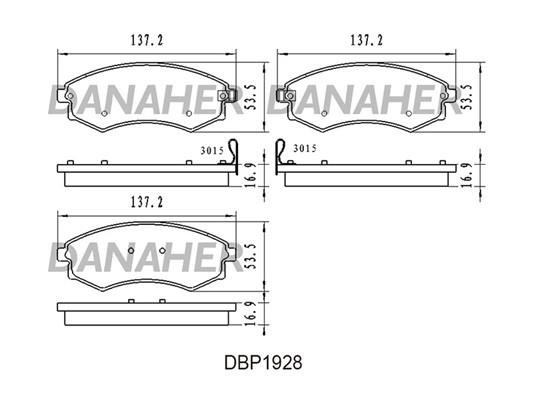 Danaher DBP1928 Тормозные колодки дисковые, комплект DBP1928: Отличная цена - Купить в Польше на 2407.PL!