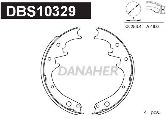 Danaher DBS10329 Brake shoe set DBS10329: Buy near me in Poland at 2407.PL - Good price!