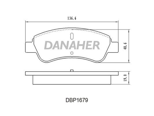 Danaher DBP1679 Гальмівні колодки, комплект DBP1679: Приваблива ціна - Купити у Польщі на 2407.PL!