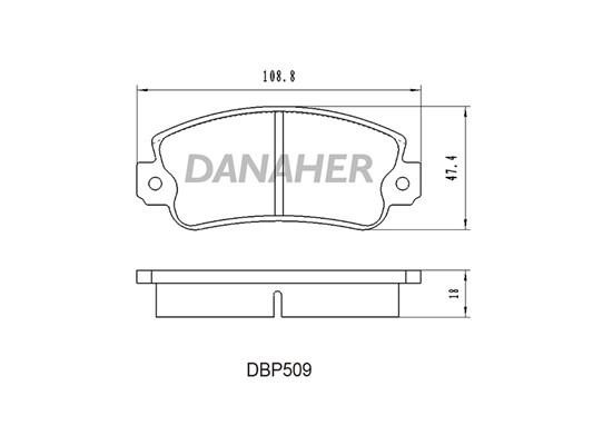 Danaher DBP509 Тормозные колодки дисковые, комплект DBP509: Отличная цена - Купить в Польше на 2407.PL!