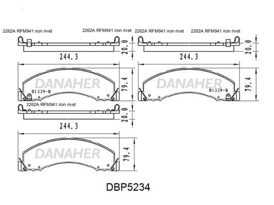 Danaher DBP5234 Klocki hamulcowe tylne, komplet DBP5234: Dobra cena w Polsce na 2407.PL - Kup Teraz!