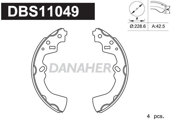 Danaher DBS11049 Bremsbackensatz DBS11049: Kaufen Sie zu einem guten Preis in Polen bei 2407.PL!
