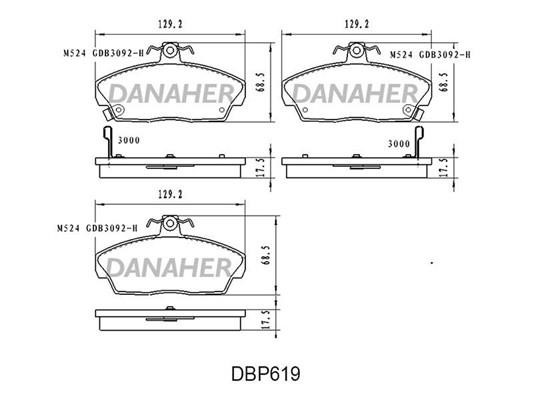 Danaher DBP619 Тормозные колодки дисковые, комплект DBP619: Купить в Польше - Отличная цена на 2407.PL!