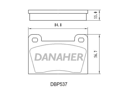 Danaher DBP537 Brake Pad Set, disc brake DBP537: Buy near me in Poland at 2407.PL - Good price!