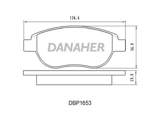 Danaher DBP1653 Klocki hamulcowe, zestaw DBP1653: Dobra cena w Polsce na 2407.PL - Kup Teraz!