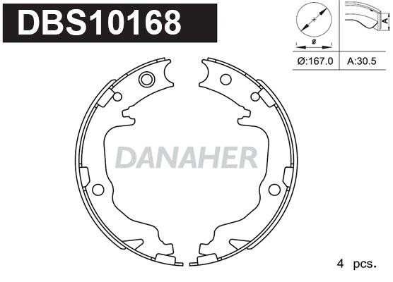 Danaher DBS10168 Колодки тормозные стояночного тормоза DBS10168: Отличная цена - Купить в Польше на 2407.PL!