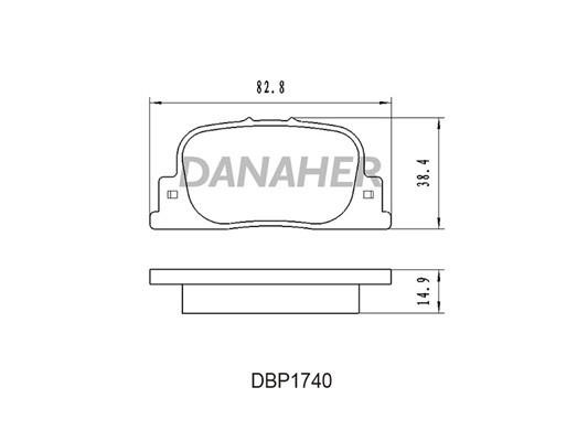 Danaher DBP1740 Тормозные колодки дисковые, комплект DBP1740: Отличная цена - Купить в Польше на 2407.PL!