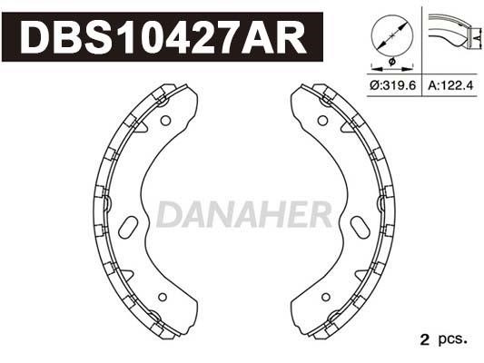 Danaher DBS10427AR Колодки тормозные барабанные, комплект DBS10427AR: Отличная цена - Купить в Польше на 2407.PL!