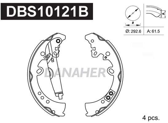 Danaher DBS10121B Brake shoe set DBS10121B: Buy near me in Poland at 2407.PL - Good price!