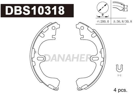 Danaher DBS10318 Brake shoe set DBS10318: Buy near me at 2407.PL in Poland at an Affordable price!