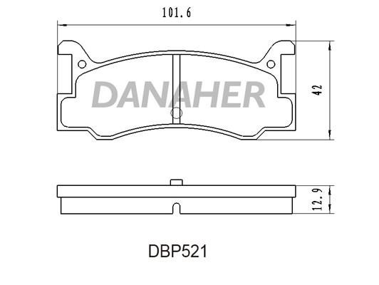 Danaher DBP521 Гальмівні колодки, комплект DBP521: Приваблива ціна - Купити у Польщі на 2407.PL!
