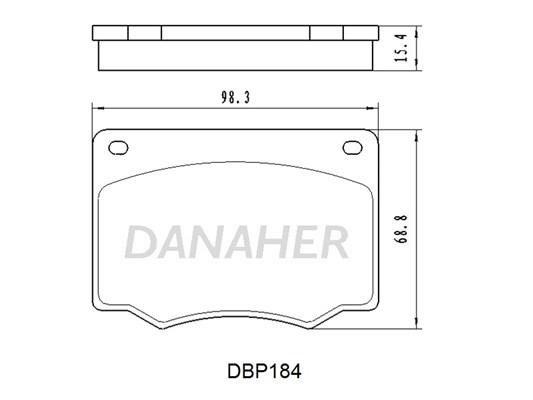 Danaher DBP184 Тормозные колодки дисковые, комплект DBP184: Отличная цена - Купить в Польше на 2407.PL!