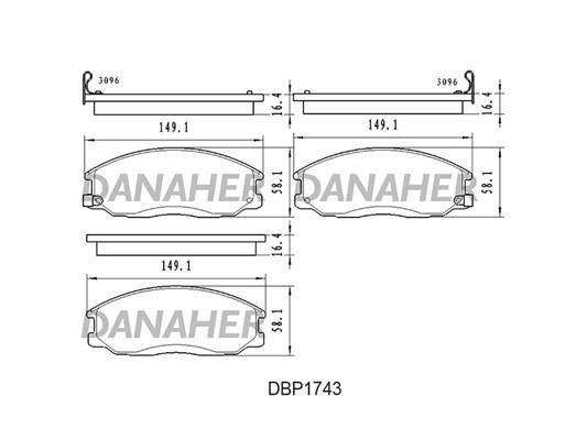 Danaher DBP1743 Тормозные колодки дисковые, комплект DBP1743: Отличная цена - Купить в Польше на 2407.PL!