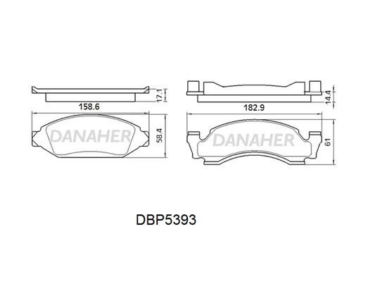 Danaher DBP5393 Klocki hamulcowe, zestaw DBP5393: Dobra cena w Polsce na 2407.PL - Kup Teraz!