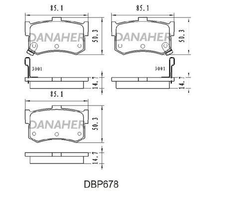 Danaher DBP678 Гальмівні колодки, комплект DBP678: Приваблива ціна - Купити у Польщі на 2407.PL!