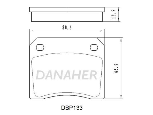 Danaher DBP133 Гальмівні колодки, комплект DBP133: Приваблива ціна - Купити у Польщі на 2407.PL!