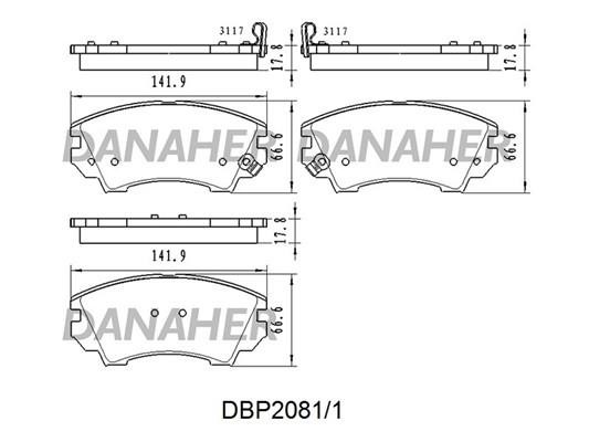 Danaher DBP2081/1 Тормозные колодки дисковые, комплект DBP20811: Отличная цена - Купить в Польше на 2407.PL!