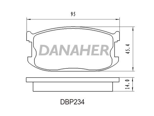Danaher DBP234 Brake Pad Set, disc brake DBP234: Buy near me in Poland at 2407.PL - Good price!