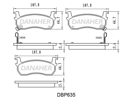 Danaher DBP635 Scheibenbremsbeläge, Set DBP635: Kaufen Sie zu einem guten Preis in Polen bei 2407.PL!