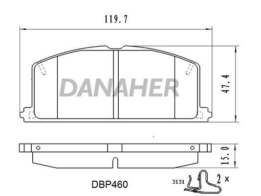 Danaher DBP460 Тормозные колодки дисковые, комплект DBP460: Отличная цена - Купить в Польше на 2407.PL!