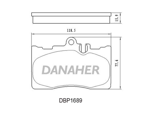 Danaher DBP1689 Brake Pad Set, disc brake DBP1689: Buy near me in Poland at 2407.PL - Good price!