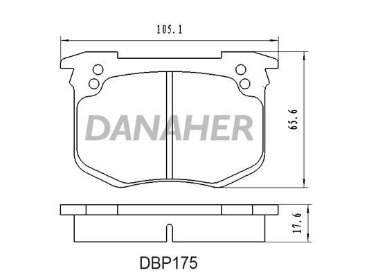 Danaher DBP175 Тормозные колодки дисковые, комплект DBP175: Отличная цена - Купить в Польше на 2407.PL!