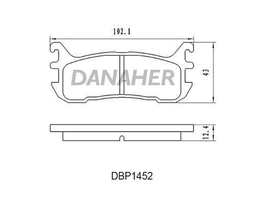 Danaher DBP1452 Гальмівні колодки, комплект DBP1452: Приваблива ціна - Купити у Польщі на 2407.PL!