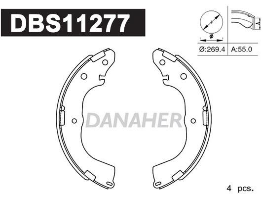 Danaher DBS11277 Brake shoe set DBS11277: Buy near me in Poland at 2407.PL - Good price!
