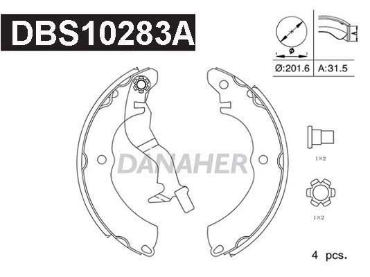 Danaher DBS10283A Brake shoe set DBS10283A: Buy near me at 2407.PL in Poland at an Affordable price!