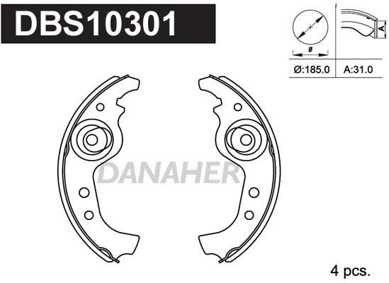 Danaher DBS10301 Brake shoe set DBS10301: Buy near me in Poland at 2407.PL - Good price!