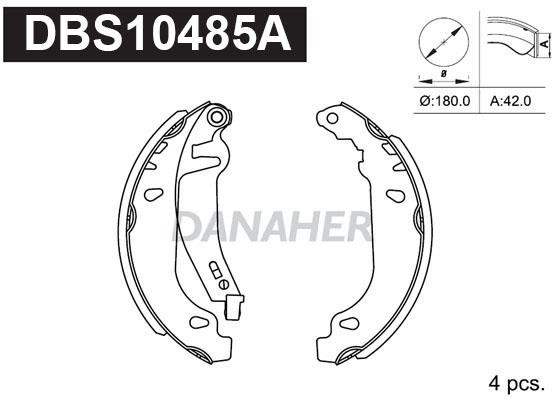 Danaher DBS10485A Колодки тормозные барабанные, комплект DBS10485A: Отличная цена - Купить в Польше на 2407.PL!