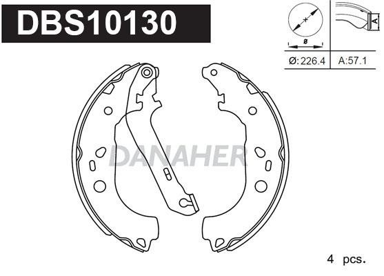 Danaher DBS10130 Bremsbackensatz DBS10130: Kaufen Sie zu einem guten Preis in Polen bei 2407.PL!