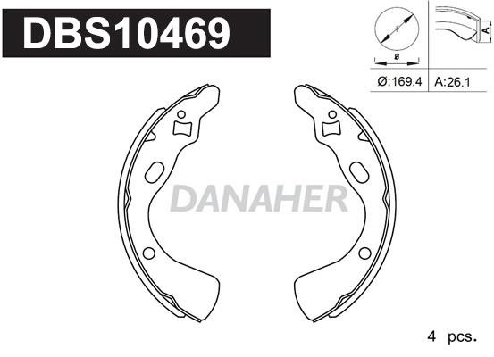 Danaher DBS10469 Brake shoe set DBS10469: Buy near me in Poland at 2407.PL - Good price!