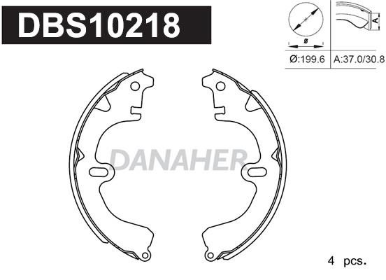 Danaher DBS10218 Brake shoe set DBS10218: Buy near me in Poland at 2407.PL - Good price!