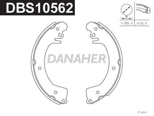Danaher DBS10562 Колодки тормозные барабанные, комплект DBS10562: Отличная цена - Купить в Польше на 2407.PL!