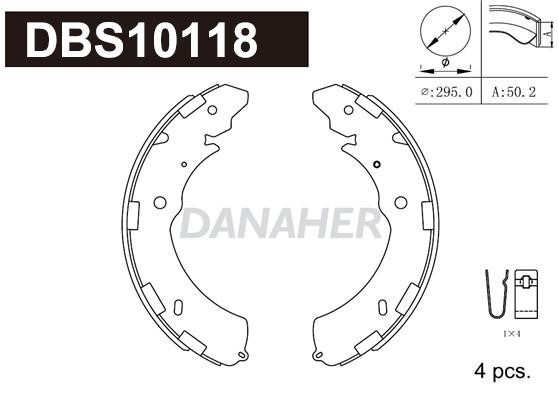 Danaher DBS10118 Brake shoe set DBS10118: Buy near me in Poland at 2407.PL - Good price!