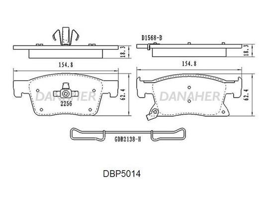 Danaher DBP5014 Тормозные колодки дисковые, комплект DBP5014: Отличная цена - Купить в Польше на 2407.PL!