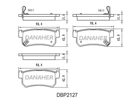 Danaher DBP2127 Brake Pad Set, disc brake DBP2127: Buy near me in Poland at 2407.PL - Good price!