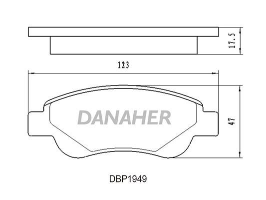 Danaher DBP1949 Brake Pad Set, disc brake DBP1949: Buy near me in Poland at 2407.PL - Good price!