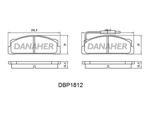 Danaher DBP1812 Тормозные колодки дисковые, комплект DBP1812: Отличная цена - Купить в Польше на 2407.PL!