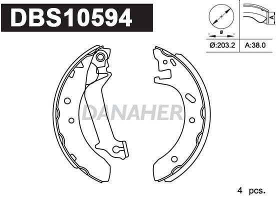 Danaher DBS10594 Brake shoe set DBS10594: Buy near me in Poland at 2407.PL - Good price!