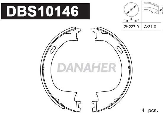 Danaher DBS10146 Колодки тормозные стояночного тормоза DBS10146: Отличная цена - Купить в Польше на 2407.PL!