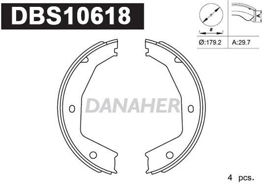 Danaher DBS10618 Parking brake shoes DBS10618: Buy near me in Poland at 2407.PL - Good price!