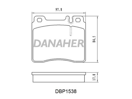 Danaher DBP1538 Brake Pad Set, disc brake DBP1538: Buy near me in Poland at 2407.PL - Good price!