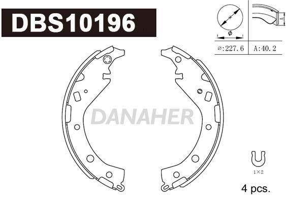 Danaher DBS10196 Brake shoe set DBS10196: Buy near me in Poland at 2407.PL - Good price!