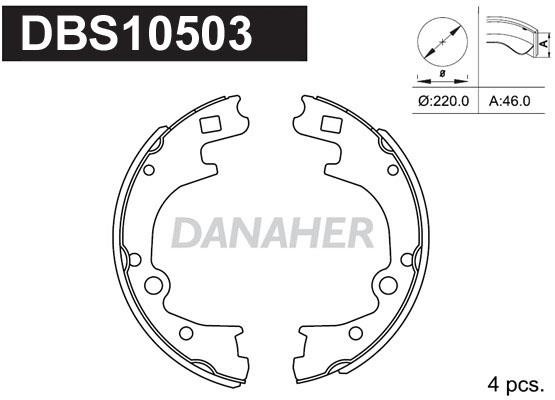 Danaher DBS10503 Колодки тормозные барабанные, комплект DBS10503: Отличная цена - Купить в Польше на 2407.PL!