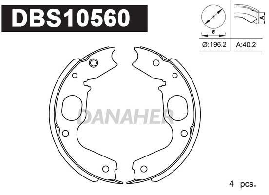 Danaher DBS10560 Parking brake shoes DBS10560: Buy near me in Poland at 2407.PL - Good price!