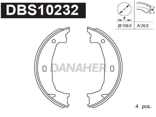 Danaher DBS10232 Колодки гальмівні стояночного гальма DBS10232: Приваблива ціна - Купити у Польщі на 2407.PL!